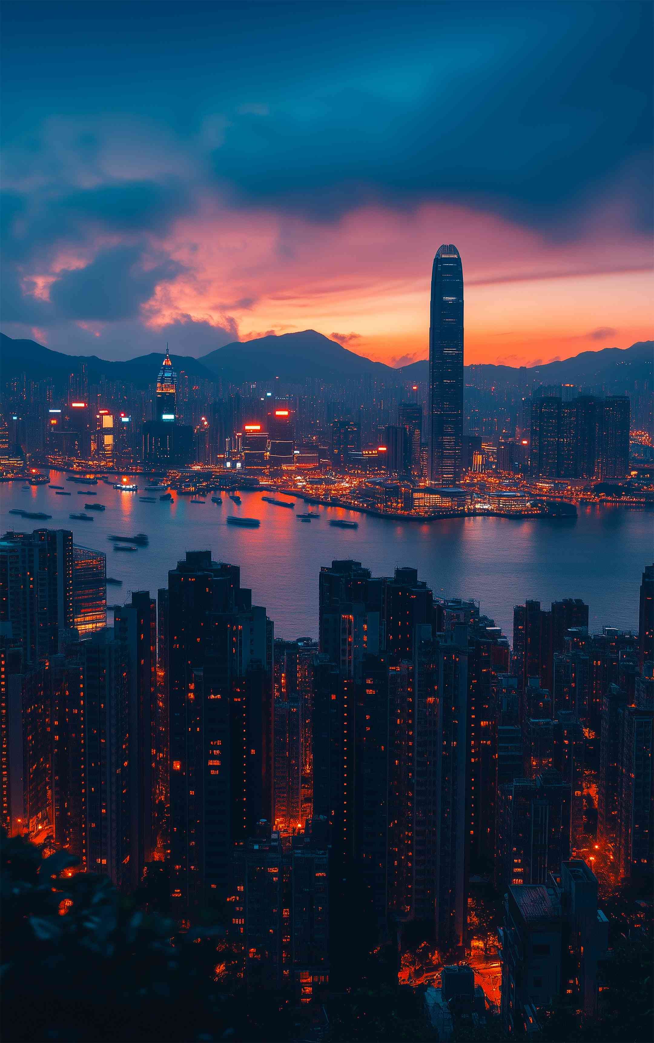 Hong Kong City Skyline Wallpaper HD Download | MirrorLog